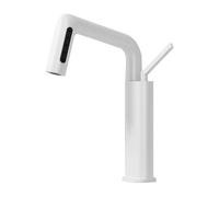 SXWYLZ Robinet Salle Bain avec Douchette Extractible, Mitigeur Lavabo Rotatif, Robinet Relevable, Robinetterie avec 3 Modes Douchette Extractible, Mitigeur Eau Chaude et Froide,Blanc