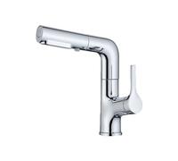 SXWYLZ Robinet Salle Bain, Robinet Lavabo avec Douchette Extractible, Robinet Relevable Pivotant à 360°, Robinets Mélangeur à 3 Modes, Poignée Unique, Eau Chaude et Froide,Chrome