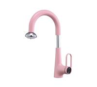 SXWYLZ Robinet Salle de Bain avec Douchette Extractible Robinet Lavabo Rotatif à 360° Mitigeur Chaud et Froid à Poignée Unique 2 Modes,Rose