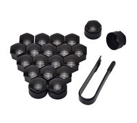 SXXTS 20 Pièces Hexagonal Boulon Ecrou Couvre pour Ford Mustang 2015-2023, Capuchon d'écrou de Roue Antivol Capuchons D'écrou de Roue de Voiture,Black-21mm
