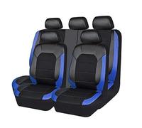 SXXTS Protecteurs de Siège pour Nissan Qashqai/Qashqai+2 (J10,NJ10,JJ10E) 2007-2014, Couvre Sieges Cuir Imperméable Ensemble de Housses Siège Avant et Arrière,Blue