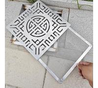 SXYCKRUI Caniveau Exterieur Carrées, Grille Evacuation Eau Exterieur en Acier Inoxydable avec Tamis Amovible, Grille Caniveau Encastré pour Bloquer Les Débris(35 * 35 * 3cm/13.8 * 13.8 * 1.2in)