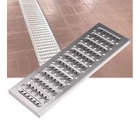 SXYCKRUI Caniveau Terrasse, Grille Caillebotis en Acier Inoxydable 304, Caniveau Exterieur pour Cuisine, Cour, Trottoir, Parc, Jardin, Anti-Obstruction(58 * 25 * 2.5cm/23 * 10 * 1in)