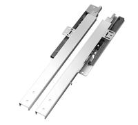 SXYCKRUI Glissière Tiroir Charge Lourde à Montage au Sol, Glissière Tiroir à Fermeture Douce, Capacité de Charge de 60 Kg, Extension Complète pour Armoires de Cuisine et Commodes(40cm/15.7in)