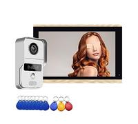 SXYGYWA Caméra Sonnette 10 Pouces Écran Tactile Moniteur sans Fil WiFi Interphone Vidéo Intelligent Système D'interphone Caméra De Sonnette avec Filaire 1080P(Gold LCD)
