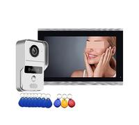 SXYGYWA Caméra Sonnette 10 Pouces Écran Tactile Moniteur sans Fil WiFi Interphone Vidéo Intelligent Système D'interphone Caméra De Sonnette avec Filaire 1080P(Silver LCD)