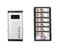 SXYGYWA Caméra Sonnette 7 ''WiFi Filaire Couleur Visiophone Interphone Système IR Vision Nocturne Caméra Sonnette Écrans De Moniteur Intérieur for 2~8 Appartements(H-V70MGWIFI-6)