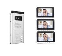 SXYGYWA Caméra Sonnette 7 ''WiFi Filaire Couleur Visiophone Interphone Système IR Vision Nocturne Caméra Sonnette Écrans De Moniteur Intérieur for 2~8 Appartements(H-V70MGWIFI-3)