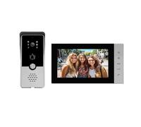 SXYGYWA Caméra Sonnette Sonnette Vidéo 720p, Écran Couleur 7 Pouces, Interphone Domestique, Vision Nocturne Intelligente Haute Définition, Système De Contrôle D'accès Électronique