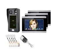 SXYGYWA Caméra Sonnette Visiophone sans Fil avec Écran De 7 Pouces, Wi-FI, Carte IC À Empreintes Digitales, Sonnette, Système D'interphone avec Caméra Filaire HD 1080P(SY711BFJRB13)