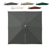 SXYHCK 3x3/3x4/2.5x2.5m Housse De Rechange pour Parasol Déporté Toile De Rechange pour Parasol Carré 8 Baleines Anti-UV Dessus De Parapluie De Remplacement(Gray,2.5x2.5m/8.2x8.2ft)