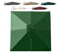SXYHCK 3x3/3x4/2.5x2.5m Housse De Rechange pour Parasol Déporté Toile De Rechange pour Parasol Carré 8 Baleines Anti-UV Dessus De Parapluie De Remplacement(Green,3x3.0m/9.8x9.8ft)