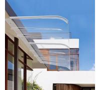 SXYHCK Auvent Extérieur pour Porte Fenêtre, Auvent en Polycarbonate Protégeant des UV, 35x100 35x120 35x140cm Marquise De Porte pour L'extérieur Terrasse Porche