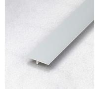 SXYHCK Profilé De Transition Autocollant T Profil, PVC Couvercle Plat Pour Seuils De Porte Et Sols De Raccordement, Baguette Recouvrement Découpable(Cool Gray Silver,H 5mm)