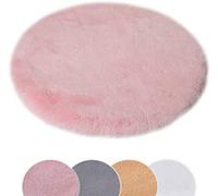 SXYHKJ Peau de Lapin Artificielle synthétique,Cozy Sensation comme véritable Laine Tapis en Fourrure synthétique, Man-Made Laine Tapis de Canapé Coussin (Rose, 30x30cm)