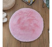 SXYHKJ Peau de Lapin Artificielle synthétique,Cozy Sensation comme véritable Laine Tapis en Fourrure synthétique, Man-Made Laine Tapis de Canapé Coussin (Rose, 60x60cm)
