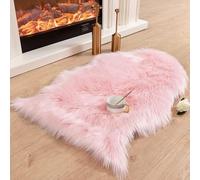 SXYHKJ Tapis Faux en Peau de Mouton,Imitation Toison Moquette Fluffy Soft Longhair Décoratif Coussin de Chaise Canapé Natte (Rose, 60_x_90_cm)
