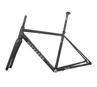 SXYKXYDL Cadre de vélo de Route 700C, Cadre de vélo Gravel 44/47/50/53/56 cm, Cadre en Alliage d'aluminium pour Freins à Disque avec Fourche en Fibre de Carbone, axe traversant 100/142 mm