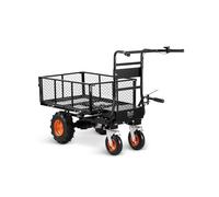 SXYKXYDL Chariot Utilitaire électrique Robuste, capacité 300 kg - Chariot de Jardin en Acier à Batterie avec Freins, Transporteur de matériaux à 4 Roues pour la Ferme et Le Camping