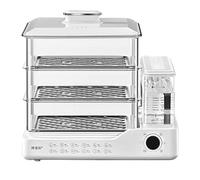 SXYKXYDL Cuiseur Vapeur 24 L avec écran Tactile, cuiseur Vapeur électrique 3 Niveaux, Programmation 12 Heures, Design Compact, réservoir d'eau indépendant - Facile à Ranger