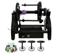 SXYKXYDL Elektrisches Spinnrad, Wollspinner, 12-V-Automatik-Strickgarnwickelmaschine, Vorwärts- und Rückwärtslauf/Max. 800 U/Min, Leicht zerlegbar, 113 g Garnkapazität zum Weben und Mischen, Schwarz