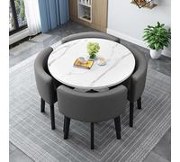 SXYKXYDL Ensemble Table et chaises Rondes/carrées, Table de Cuisine en Bois, Table de conférence Moderne de 80 cm et 4 chaises, Ensemble Table et chaises de réception multifonctionnelles, 27 x 90 cm.