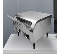 SXYKXYDL Grille-Pain à convoyeur Commercial, Grille-Pain à chaîne en Acier Inoxydable avec tiroir, Four électrique Commercial, Grille-Pain à tiroir pour cafés et Petits-déjeuners, argent-300