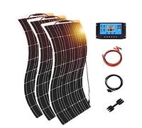 SXYKXYDL Kit de Panneau Solaire 800 W, kit de Panneau Solaire monocristallin Flexible 400 W avec régulateur Solaire 60 A pour Maison, Caravane, Bateau