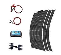 SXYKXYDL Kit de Panneau Solaire monocristallin Flexible de 800 W avec contrôleur 40 A pour la Charge de Batteries 18 V (Batterie de Voiture, Quatre Panneaux).