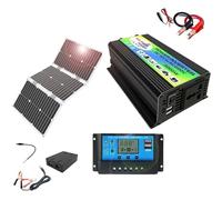SXYKXYDL Kit de Panneaux solaires Hors réseau 3 000 W avec Panneau monocristallin 60 W et contrôleur de Charge PWM 30 A pour Camping-Car, extérieur et Maison (110 V)