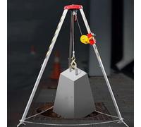 SXYKXYDL Kit de trépied en Aluminium pour Secours d'urgence en espaces confinés avec treuil, Ceinture de sécurité et Dispositif antichute. Équipement de Sauvetage Incendie pour Zones dangereuses.