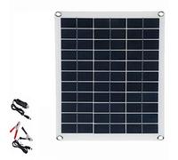 SXYKXYDL Kit Panneau Solaire monocristallin 100 W 18 V avec contrôleur de Charge et rallonge avec bornes de Batterie pour Camping-Car, Bateau, système Hors réseau, 20 A