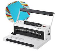 SXYKXYDL Machine à Relier à Spirale, relieuse Manuelle à 46 Trous, Reliure de 500 Feuilles, Perforation à Pas de 4:1, Marge latérale réglable pour Format Lettre, A4, A5