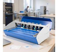 SXYKXYDL Machine de Pliage de Papier électrique de Bureau avec Pliage et Perforation automatiques pour imprimerie et Traitement du Papier de Bureau