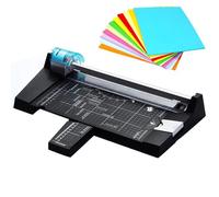 SXYKXYDL Massicot Rotatif Robuste, Format A4, Manuel, avec 4 Lames pour découpe Droite, ondulée, pointillée et rainage - Guillotine pour Papier, Photos, Images et Carton