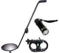 SXYKXYDL Miroir d'inspection sous véhicule de 12 Pouces, Miroir de Recherche Convexe télescopique à Del avec Roues et Rotation à 360 degrés, pour ateliers Automobiles, mécaniciens et inspecteurs.