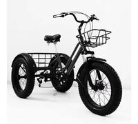 SXYKXYDL Tricycle Adulte à 7 Vitesses, pneus Larges pour Plus de stabilité, Grand Panier Inclus pour des Courses et des promenades agréables
