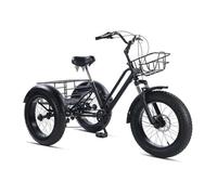 SXYKXYDL Tricycle Adulte à 7 Vitesses, pneus Tout-Terrain, paniers et Garde-Boue Inclus pour Pique-niques et Courses en Plein air.