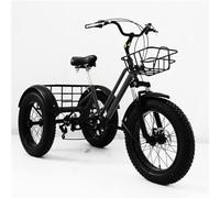 SXYKXYDL Tricycle Adulte avec système de Transmission à 7 Vitesses, pneus Larges pour Plus de stabilité, Comprend Un Grand Panier pour faciliter Les Courses et Les achats.