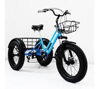 SXYKXYDL Tricycle Adulte avec système de Transmission à 7 Vitesses, pneus Larges pour Plus de stabilité, Comprend Un Grand Panier pour faciliter Les Courses et Les achats.