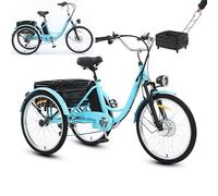 SXYKXYDL Vélo électrique 24 Pouces avec Grands paniers Amovibles, Tricycle électrique pour Adultes, Batterie Amovible 36 V/13 Ah, vélo électrique à 3 Roues, 45 nm E-Bikes B