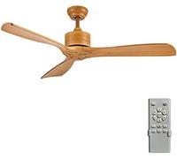 SXYKXYDL Ventilateur de Plafond rétro en Bois Massif sans éclairage, intérieur/extérieur, Moteur CC 6 Vitesses, télécommande avec minuterie, Noyer, 106 cm (42 Pouces), Striking44