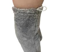 SXYMTSW 1 Paire Chaussettes d'hiver Peluche Overknee,Jambières Hautes en Peluche Femmes Hommes,Chaussettes en Peluche pour Les Genoux,pour Maison Thermiques (Color:Gris Clair)