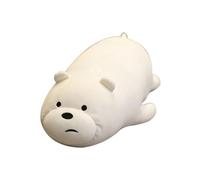 SXYNIO Les Trois Ours Nus Poupées en Peluche Ice Bear Grizzly Panda Jouets en Peluche pour Enfants Ours Nus Coussin 28cm (Ice Bear)