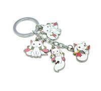 SXYNIO Magi Madoka Magica Porte-clés Mignon Kyubey Figure Pendentif Clé De Voiture Sac Décoration Accessoire pour Les Fans