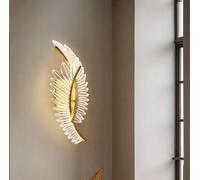 SXYSXYSXY Applique Murale LED Moderne Minimaliste Salon Applique Murale Or Design Aile Plume 20x50cm Style Nordique Chambre Couloir