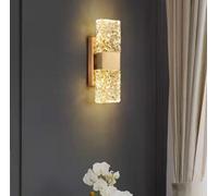 SXYSXYSXY Applique Murale Moderne Luxe Salon Applique Murale Acier Inoxydable Verre Ondulé 3 Couleurs 10x30cm LED Chambre Salle de Bain