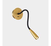 sxysxysxy Applique Souple Col de Cygne Lampe de Chevet avec Interrupteur Fonction de Rotation à 360° Lampe de Lecture Lampes murales veilleuse Blanc Chaud 3000K 3W Chambre à Coucher doré