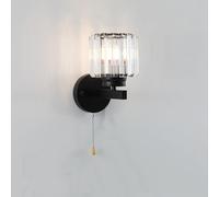 SXYSXYSXY Avec interrupteur Moderne cristal Applique À l'intérieur nordique Minimaliste Applique éclairage mural Lampe de chevet chambre à coucher Le salon escaliers E27,Noir