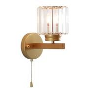 SXYSXYSXY Avec interrupteur Moderne cristal Applique À l'intérieur nordique Minimaliste Applique éclairage mural Lampe de chevet chambre à coucher Le salon escaliers E27,D'or